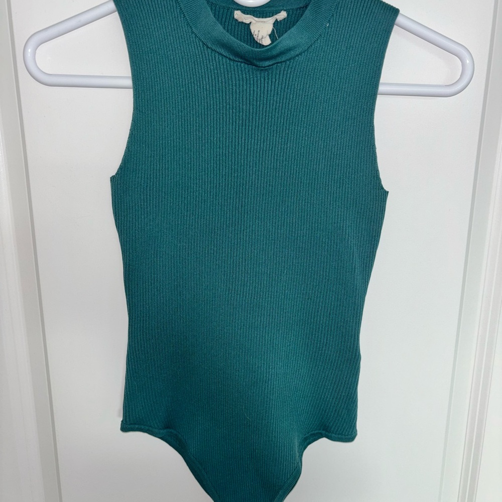 Teal Sleeveless Bodysuit